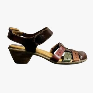 Softspots Women Fishermans Sandal Adult 11W Brown Leather Boho Comfort Casual